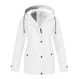 Waterproof Winter Jacket  Fleece Lined Hooded Raincoat - Product example