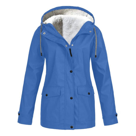 Waterproof Winter Jacket  Fleece Lined Hooded Raincoat - Product detail 11