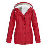 Waterproof Winter Jacket  Fleece Lined Hooded Raincoat - Product detail 6
