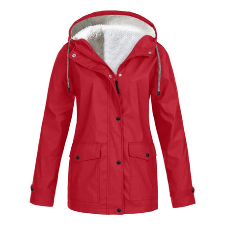 Waterproof Winter Jacket  Fleece Lined Hooded Raincoat - Product detail 6