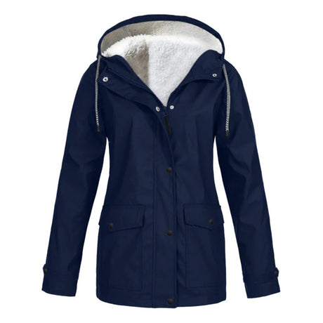 Waterproof Winter Jacket  Fleece Lined Hooded Raincoat - Product detail 5