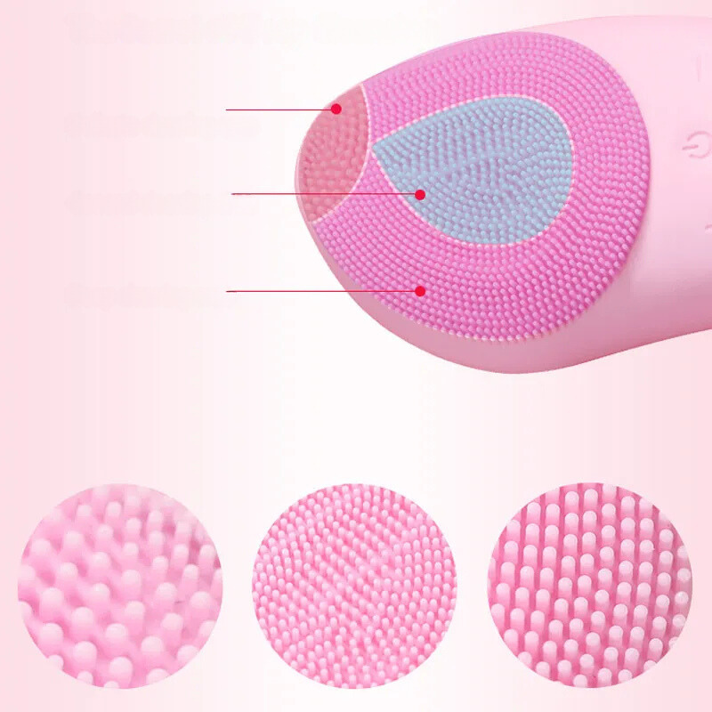 Electric Facial Cleansing Brush  6-Speed Ultrasonic Silicone - Detailed view