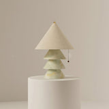Marble Table Lamp  Tiered Pyramid Design - Detailed view