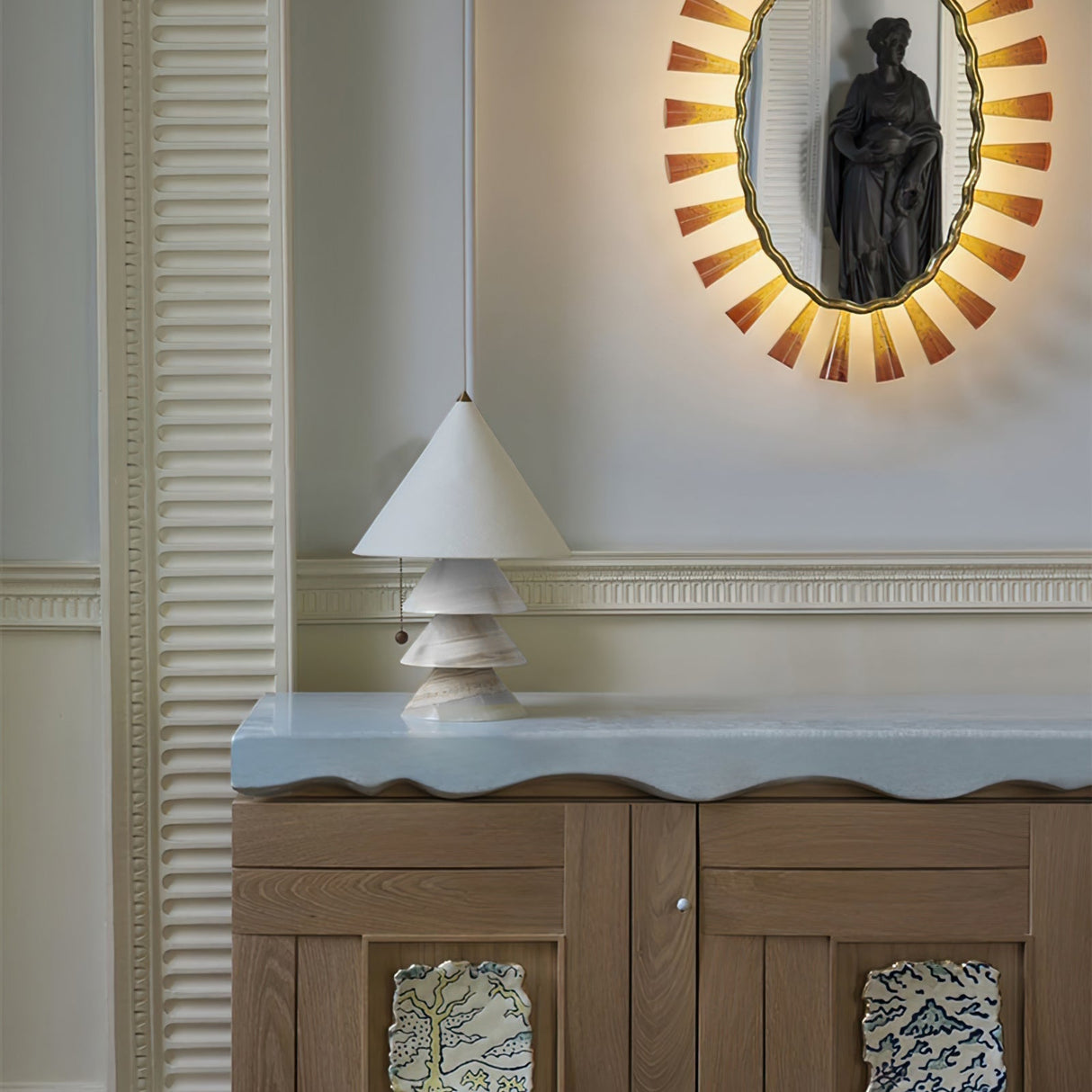 Marble Table Lamp  Tiered Pyramid Design - Product detail 5