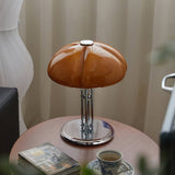 Retro Glass Desk Lamp  Orange Mushroom Shade Chrome Base - Product detail 21