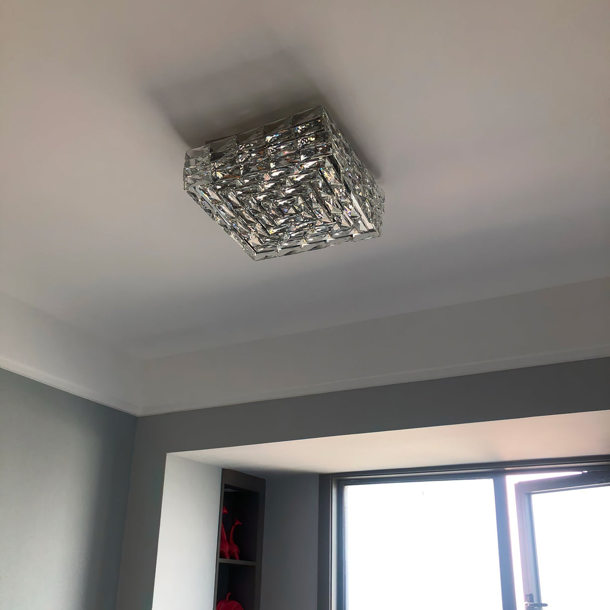 Crystal Ceiling Light  Modern Gold Rim Design - Product detail 21