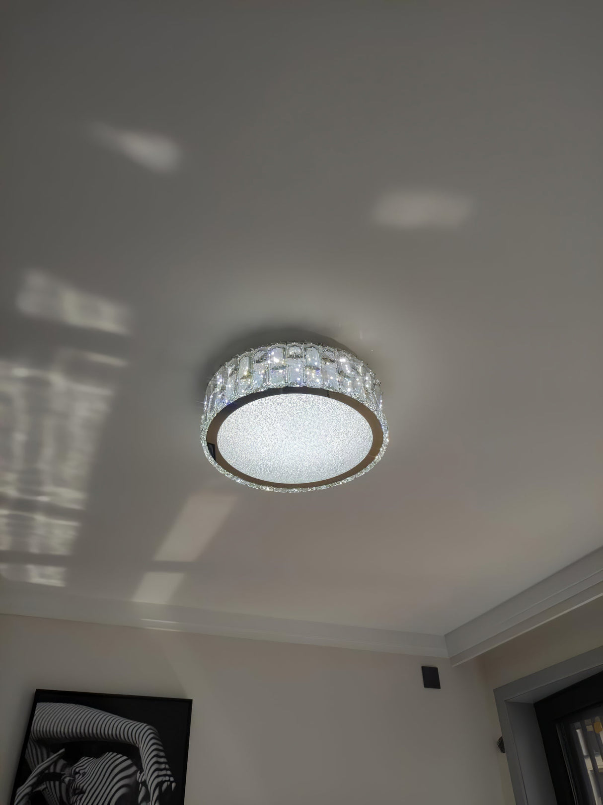 Crystal Ceiling Light  Modern Gold Rim Design - Product detail 24