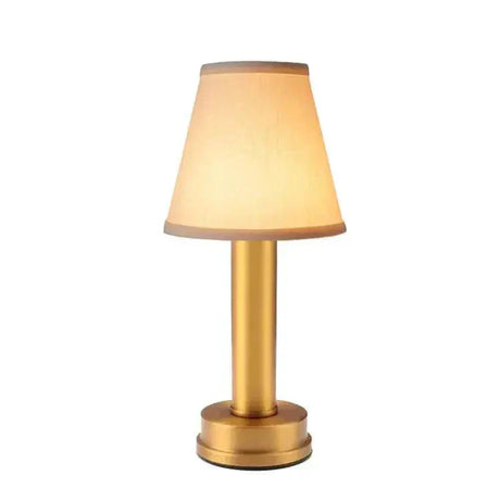 Wireless Table Lamp  Brass Frame With Fabric Shade - Product detail 20