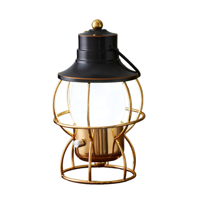 Vintage Railway Table Lamp  Metal Cage LED Lantern - Product detail 8