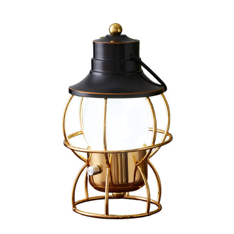 Vintage Railway Table Lamp  Metal Cage LED Lantern - Product detail 8