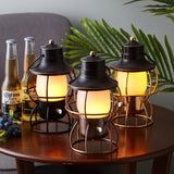 Vintage Railway Table Lamp  Metal Cage LED Lantern - Detailed view