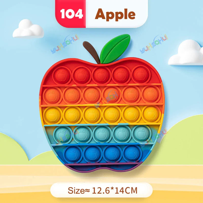 Sensory Pop Fidget Toy  Rainbow Animal Shapes Design - Product detail 9