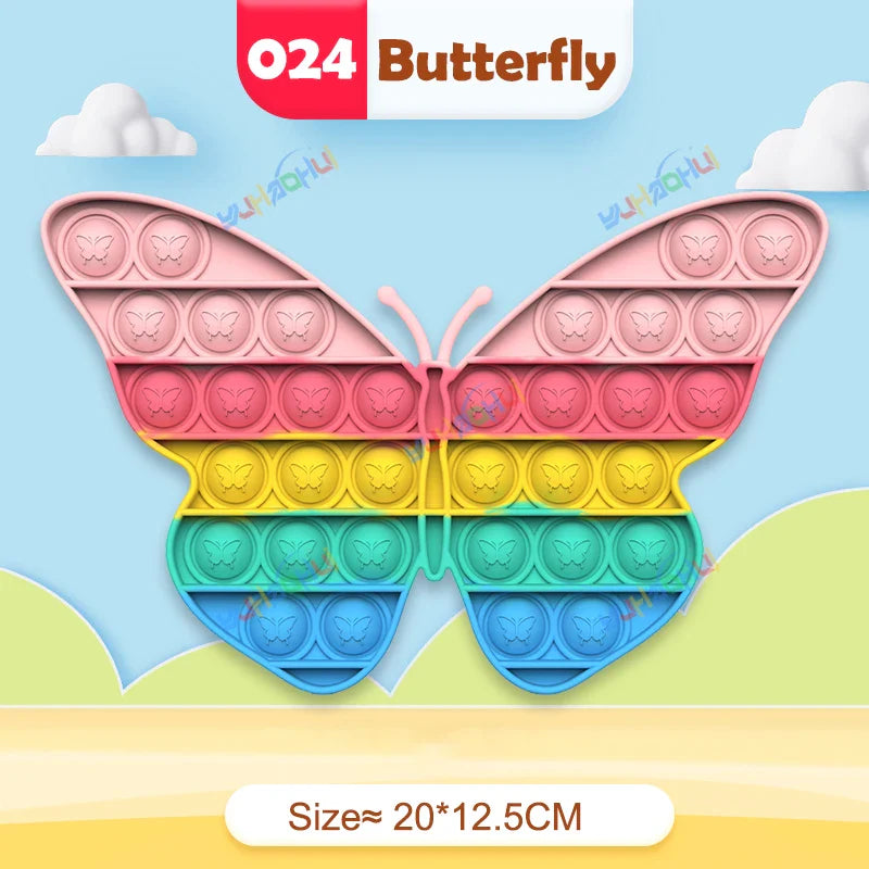 Sensory Pop Fidget Toy  Rainbow Animal Shapes Design - Product detail 7