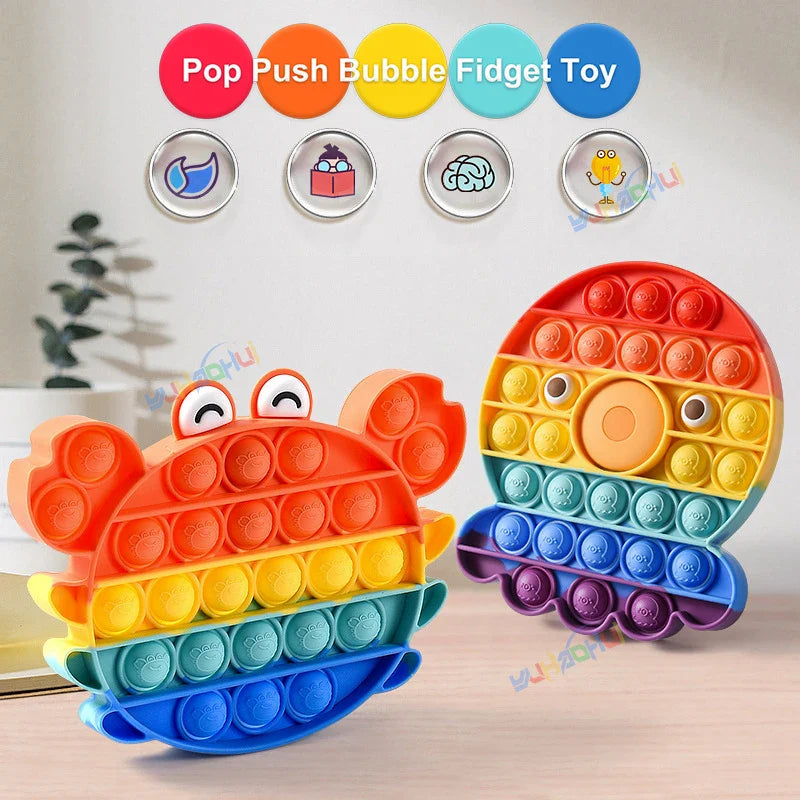 Sensory Pop Fidget Toy  Rainbow Animal Shapes Design - Product detail 4