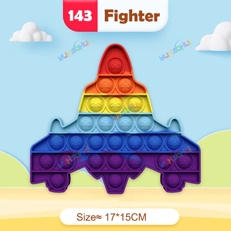 Sensory Pop Fidget Toy  Rainbow Animal Shapes Design - Product detail 23