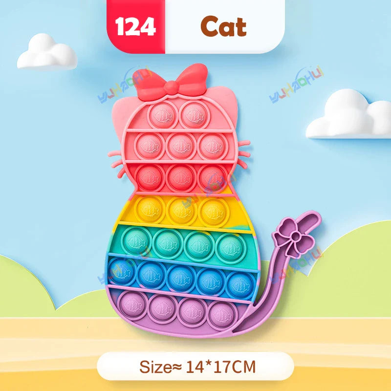 Sensory Pop Fidget Toy  Rainbow Animal Shapes Design - Product detail 36