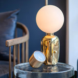 Modern Table Lamp  Metallic Base with Globe Shade - Product detail 11
