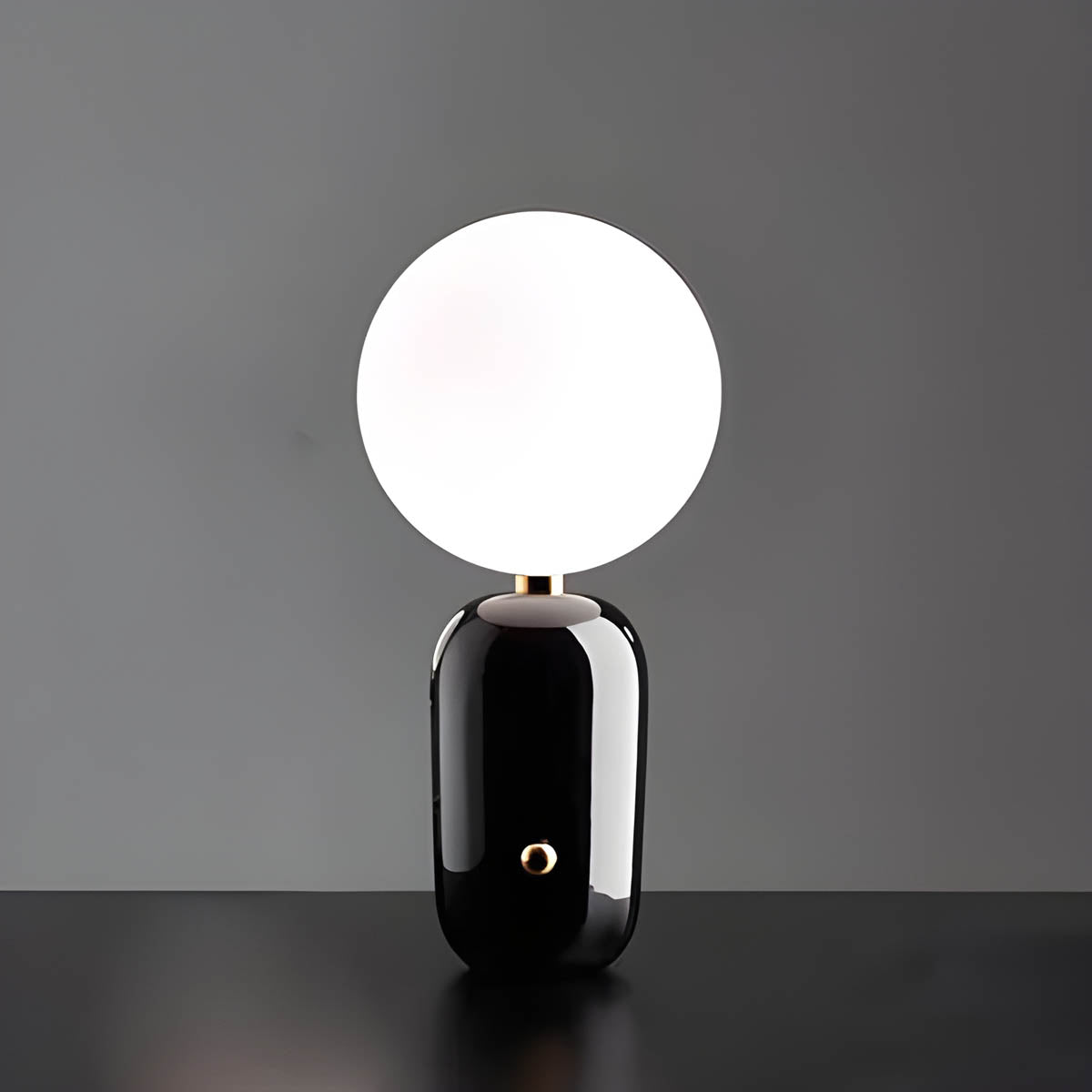 Modern Table Lamp  Metallic Base with Globe Shade - Product detail 7