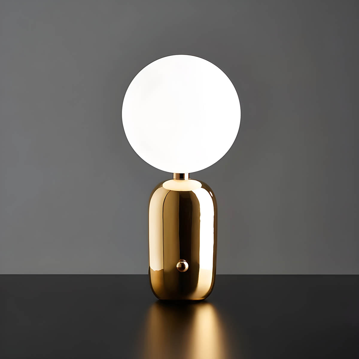 Modern Table Lamp  Metallic Base with Globe Shade - Product detail 8