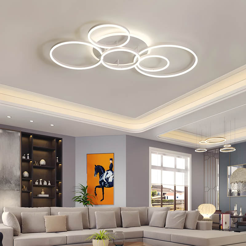 Modern Ceiling Light  Interlocking Ring LED Design - Product detail 4