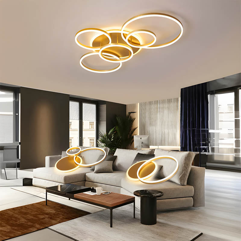 Modern Ceiling Light  Interlocking Ring LED Design - Product detail 6