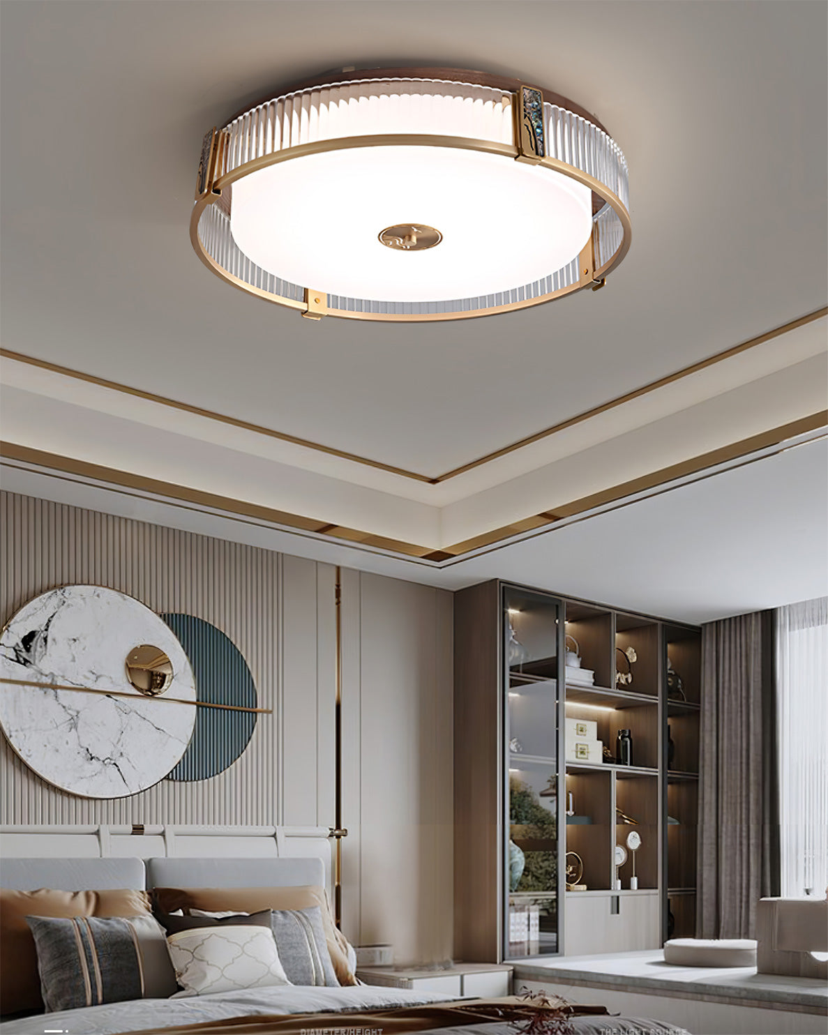 Modern Ceiling Light  Brass Frame With Acrylic Shade - Product detail 15