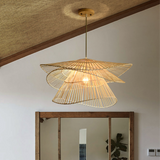 Japanese Pendant Light  Double-Tier Rattan Shade - Product detail 4