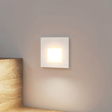 Recessed LED Wall Light  Square White Aluminum Modern Design - Product showcase
