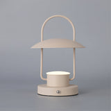 Portable LED Table Lamp  Rechargeable Metal Lantern Design - Detailed view