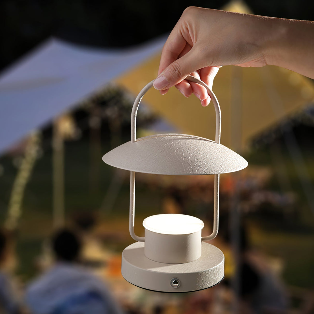 Portable LED Table Lamp  Rechargeable Metal Lantern Design - Product detail 4