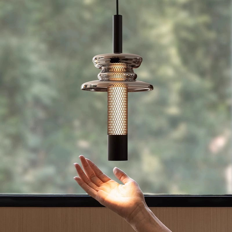 Modern Pendant Light  Geometric Mesh Metal Design - Product showcase