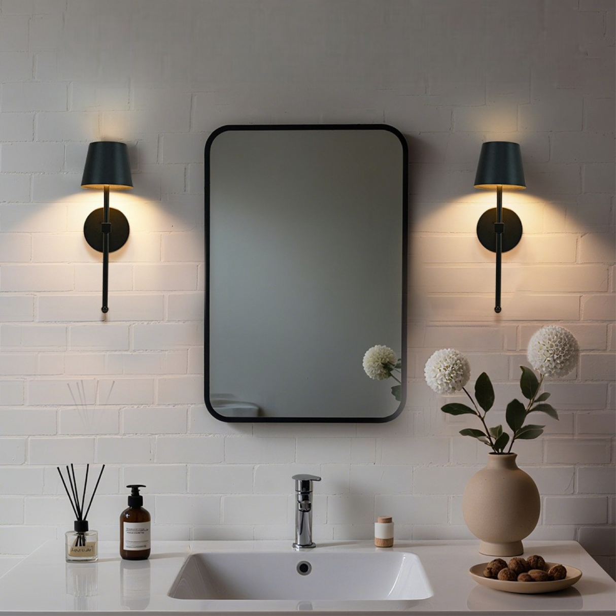 Modern Wall Sconce  Brushed Gold Metal Wireless Design - Detailed view