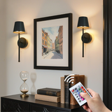 Modern Wall Sconce  Brushed Gold Metal Wireless Design - Product detail 4