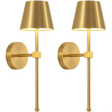 Modern Wall Sconce  Brushed Gold Metal Wireless Design - Product detail 6