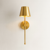 Modern Wall Sconce  Brushed Gold Metal Wireless Design - Product detail 8
