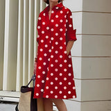 Classic Long Sleeve Dress  Elegant A-Line Silhouette - Product detail 4