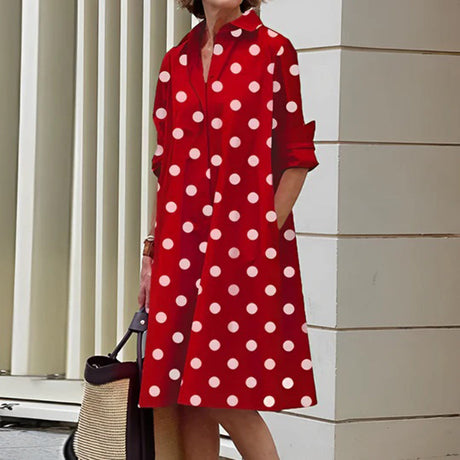 Classic Long Sleeve Dress  Elegant A-Line Silhouette - Product detail 11