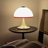 Retro Table Lamp  White Dome with Red Trim - Product detail 5
