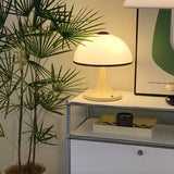 Retro Table Lamp  White Dome with Red Trim - Product detail 4