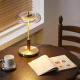 Modern LED Table Lamp  Glass Dome With Wood Accent - Product detail 4