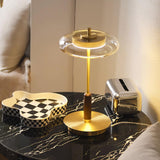 Modern LED Table Lamp  Glass Dome With Wood Accent - Product detail 9