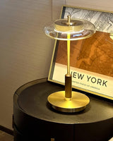 Modern LED Table Lamp  Glass Dome With Wood Accent - Product detail 14