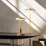 Modern LED Table Lamp  Glass Dome With Wood Accent - Product detail 21
