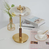 Modern LED Table Lamp  Glass Dome With Wood Accent - Product detail 29