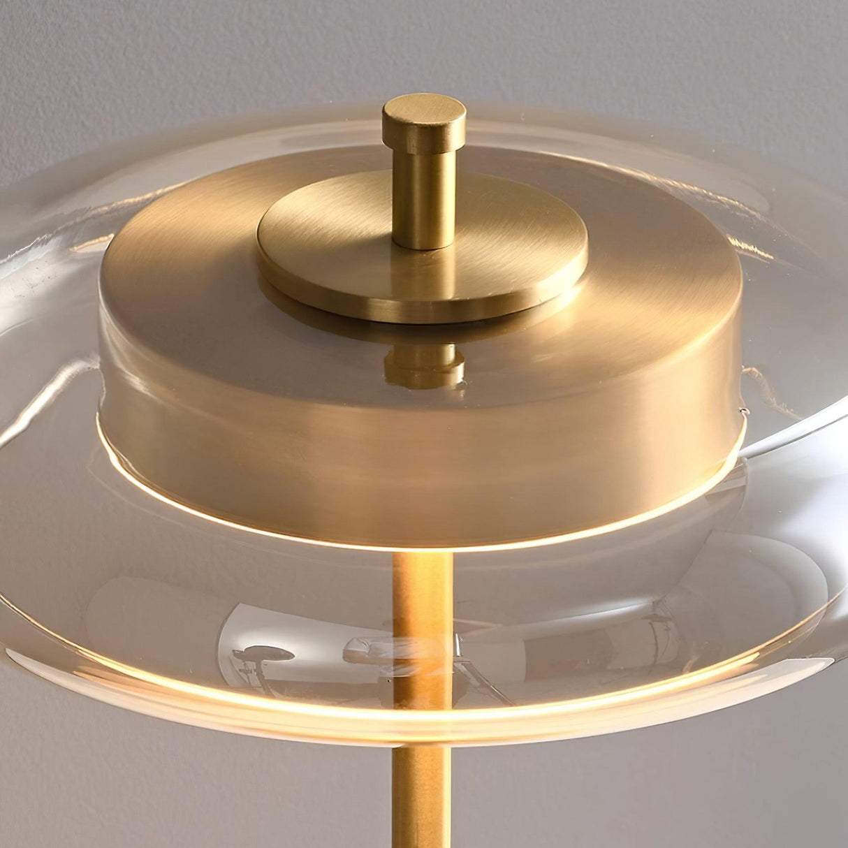 Modern LED Table Lamp  Glass Dome With Wood Accent - Product detail 25