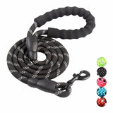 Reflective Dog Leash  Heavy-Duty Nylon With 360 Rotating Hook - Product showcase