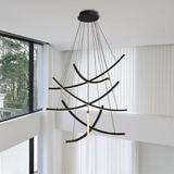 Modern LED Chandelier  Curved Geometric Design - Product detail 5