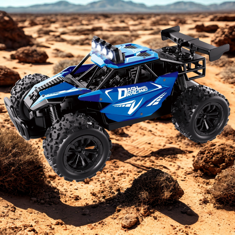 High Speed RC Car  LED Lights  Alloy Frame Design - Detailed view