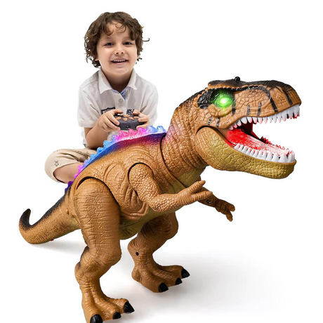 Interactive Dinosaur Toy  Remote Control Walking T-Rex With LED Effects - Product showcase
