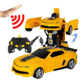 Interactive RC Robot Car  LED Light  Sound Transforming Toy - Product showcase